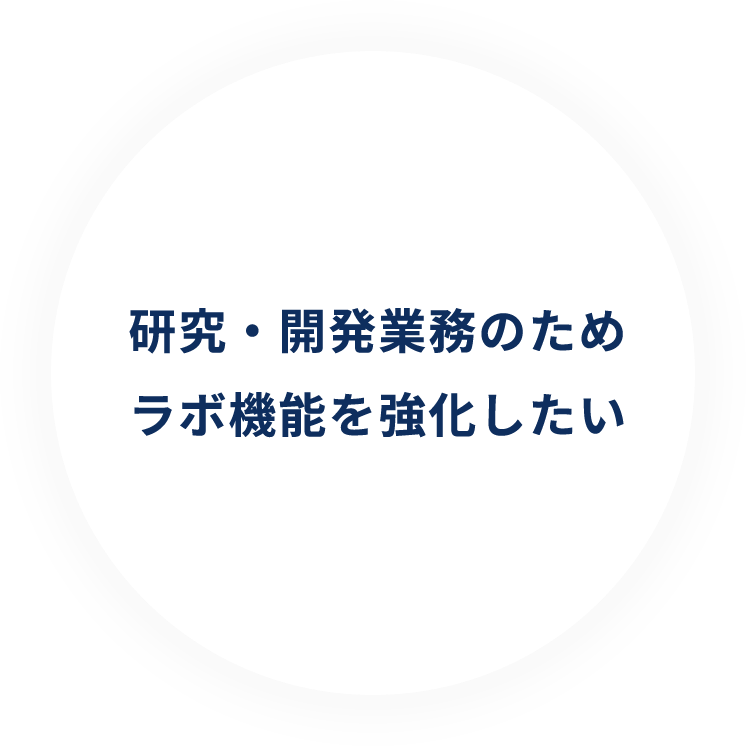 研究・開発業務のためラボ機能を強化したい